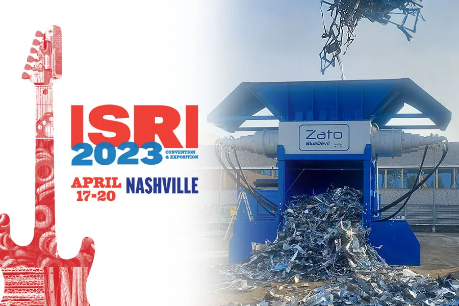 ZATO PRESENTA I SUOI IMPIANTI PER IL RICICLO DEI METALLI A ISRI 2023 DAL 17 AL 20 APRILE, STAND 607